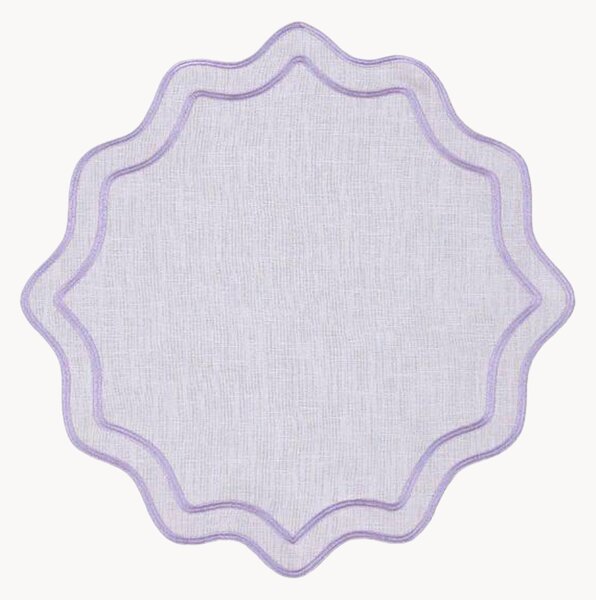 Okrúhle prestieranie's vyšívaným okrajom Bloom