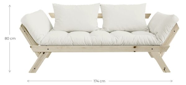 Rozkladacia pohovka so zeleným poťahom Karup Design Bebop Natural/Olive Green