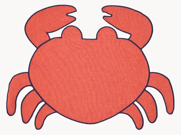 Prestieranie v tvare kraba's vyšívaným okrajom Crab