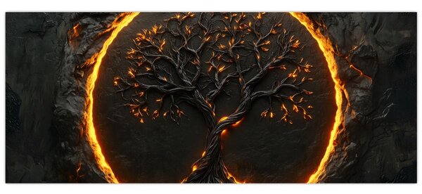 Obraz – Strom života v láve II. (120x50 cm)
