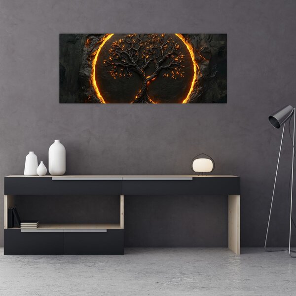 Obraz – Strom života v láve II. (120x50 cm)