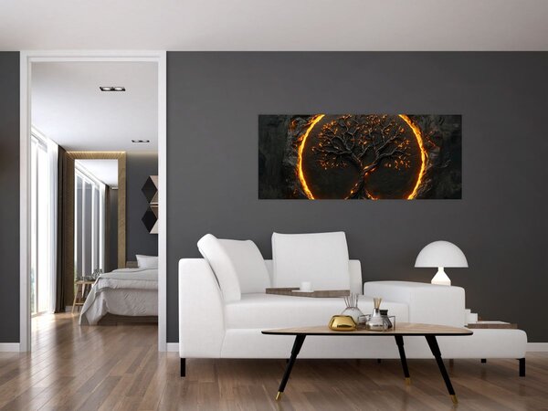 Obraz – Strom života v láve II. (120x50 cm)