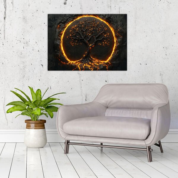 Obraz – Strom života v láve II. (70x50 cm)