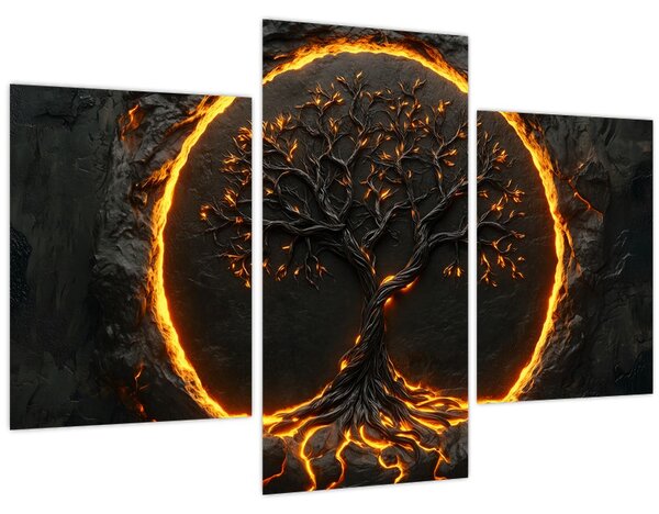 Obraz – Strom života v láve II. (90x60 cm)