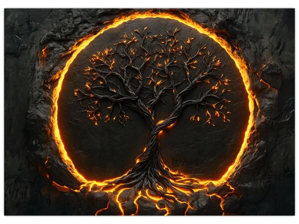 Obraz – Strom života v láve II. (70x50 cm)