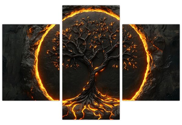Obraz – Strom života v láve II. (90x60 cm)