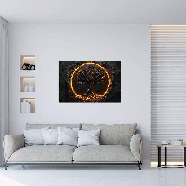 Obraz – Strom života v láve II. (90x60 cm)