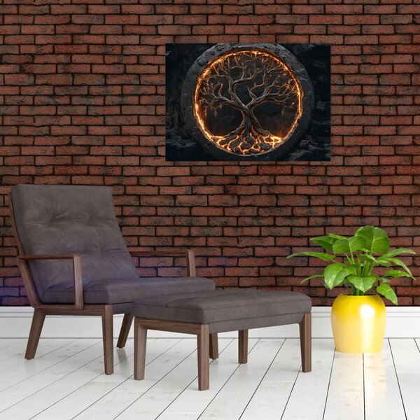 Obraz – Strom života v láve I. (70x50 cm)