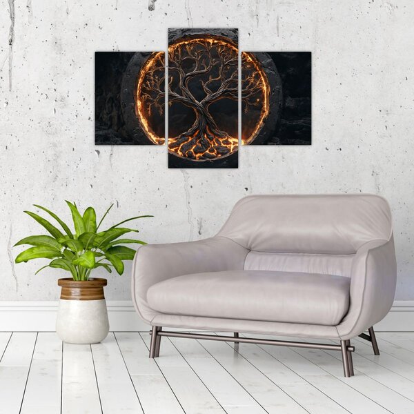 Obraz – Strom života v láve I. (90x60 cm)
