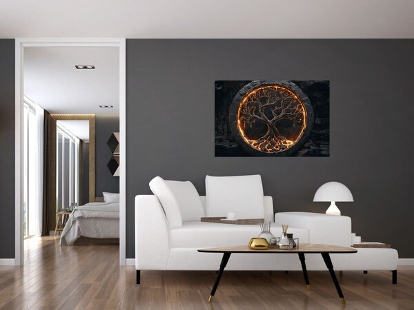 Obraz – Strom života v láve I. (90x60 cm)
