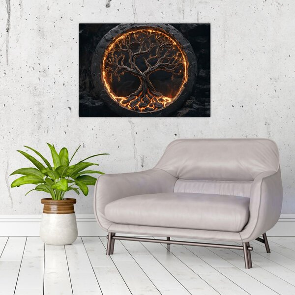 Obraz – Strom života v láve I. (70x50 cm)