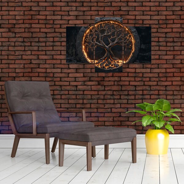 Obraz – Strom života v láve I. (90x60 cm)
