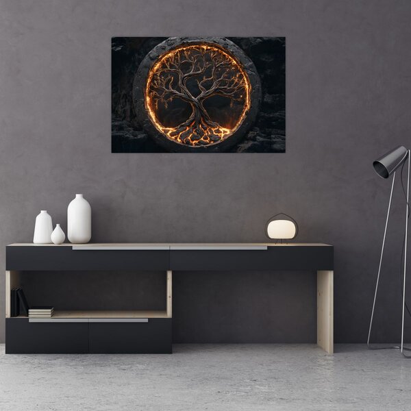 Obraz – Strom života v láve I. (90x60 cm)