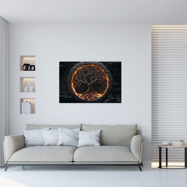 Obraz – Strom života v láve I. (90x60 cm)