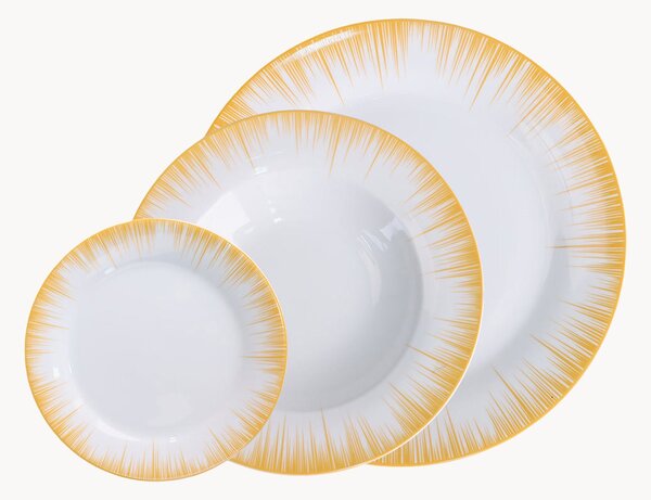 Porcelánová súprava riadu Raggi, 6 osôb, 18 ks