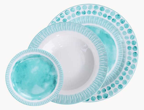 Porcelánová súprava riadu Tabata, 6 osôb, 18 ks