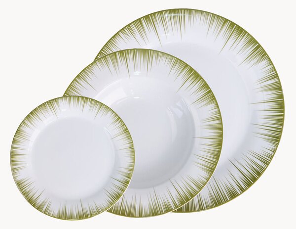Porcelánová súprava riadu Raggi, 6 osôb, 18 ks