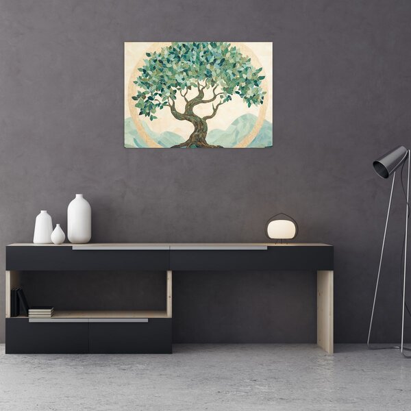 Obraz – Elegantná mozaika so stromom (70x50 cm)