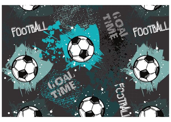 Tapeta futbalová lopta v tyrkysovom