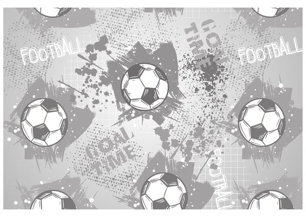 Tapeta futbalová lopta v šedom