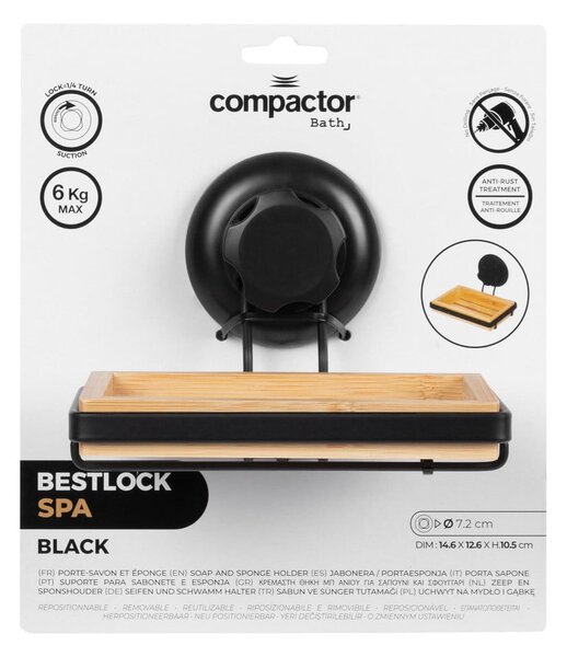 Bambusová samodržiaca nádobka na mydlo Compactor Bestlock SPA