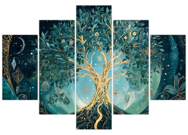 Obraz – Strom života vo vesmíre (150x105 cm)