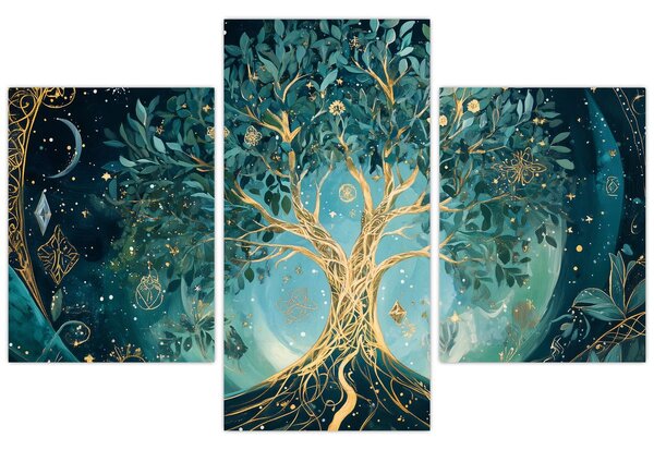 Obraz – Strom života vo vesmíre (90x60 cm)