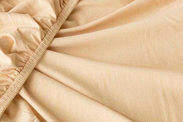 Prestieradlo Pískové ELASTAN PREMIUM Jersey s elastanem PREMIUM 90-100 x 200-220/40