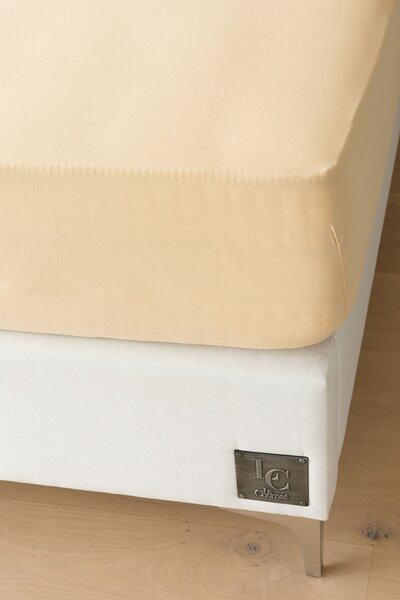 Prestieradlo Pískové ELASTAN PREMIUM Jersey s elastanem PREMIUM 90-100 x 200-220/40