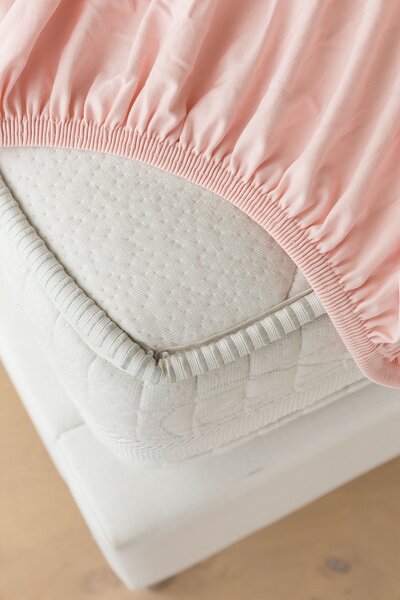 Prestieradlo Pudrové ELASTAN PREMIUM Jersey s elastanem PREMIUM 90-100 x 200-220/40