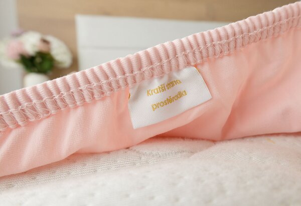 Prestieradlo Pudrové ELASTAN PREMIUM Jersey s elastanem PREMIUM 90-100 x 200-220/40