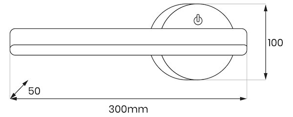 Nástenné LED svietidlo Sydney L, 1x LED 6w, 4000k, b