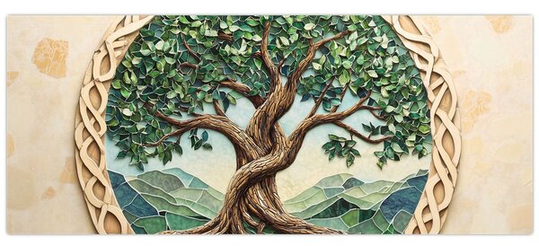 Obraz – Prepletený strom života (120x50 cm)