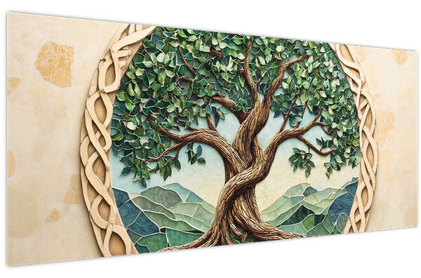 Obraz – Prepletený strom života (120x50 cm)