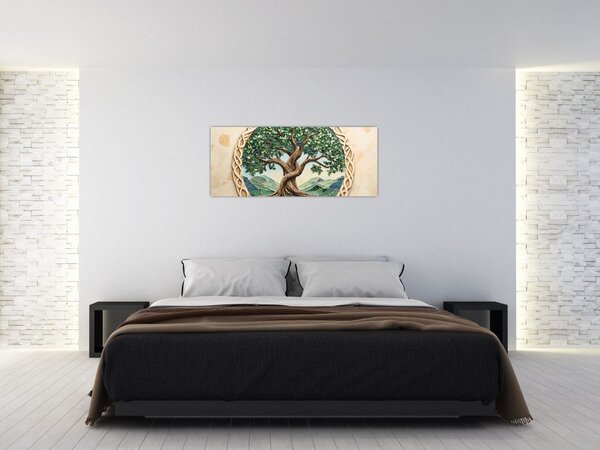 Obraz – Prepletený strom života (120x50 cm)