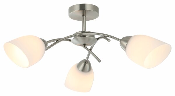 Prisadený luster DONNA 3xE27/60W/230V nikel