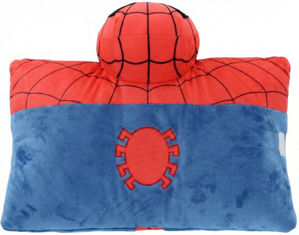 Multifunkčný relaxačný vankúš Spiderman - 2v1 vankúš aj plyšová hračka - 45 x 36 cm
