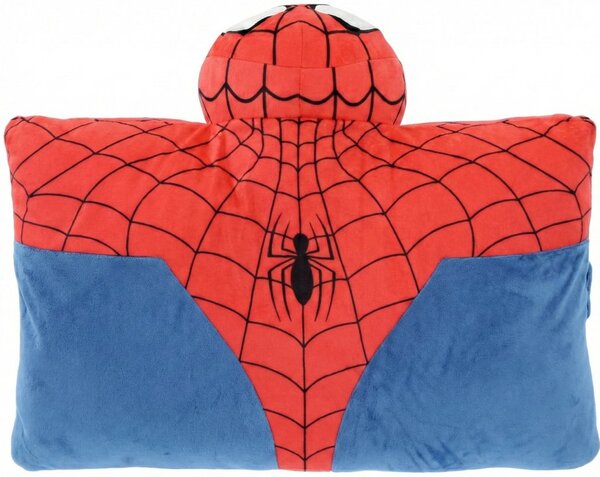 Multifunkčný relaxačný vankúš Spiderman - 2v1 vankúš aj plyšová hračka - 45 x 36 cm