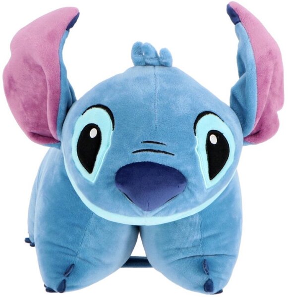 Multifunkčný relaxačný vankúš Stitch - licencia Lilo & Stitch - 2v1 vankúš 45x36 cm aj plyšová hračka