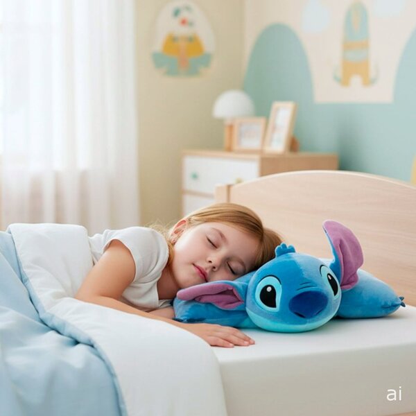 Multifunkčný relaxačný vankúš Stitch - licencia Lilo & Stitch - 2v1 vankúš 45x36 cm aj plyšová hračka