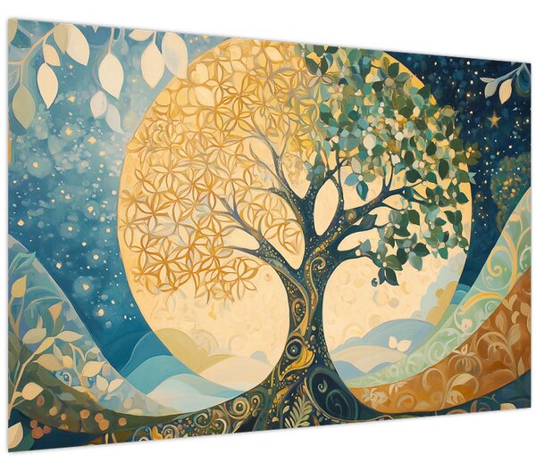 Obraz – Strom života v mesiaci (90x60 cm)