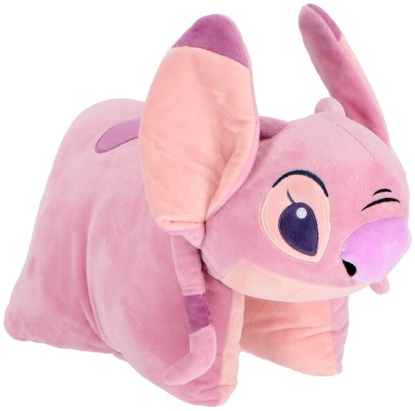 Multifunkčný relaxačný vankúš Angel - licencia Lilo & Stitch - 2v1 vankúš 45x36 cm aj plyšová hračka