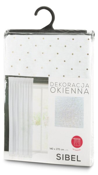 ZÁCLONA NA PÁSKE SIBEL 140X270 CM BIELA