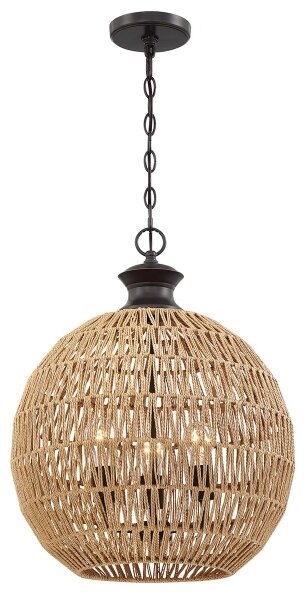 Quoizel QZ-CASABLANCA-3P-PBZ - Závesný luster na reťazi CASABLANCA 3xE27/60W/230V