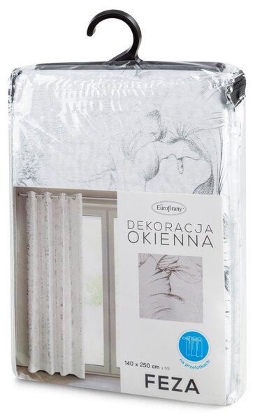 ZÁCLONA NA KRÚŽKOCH FEZA 140X250 CM BIELA