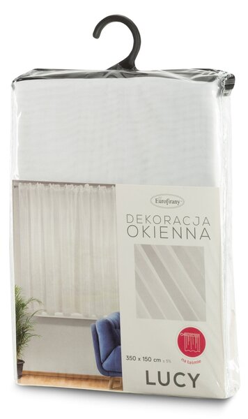 ZÁCLONA NA PÁSKE LUCY 350X150 CM BIELA BT