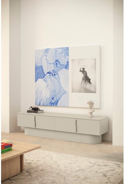 Béžový TV stolík 200x50 cm Totem – Teulat