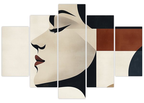 Obraz - Žena z profilu (150x105 cm)