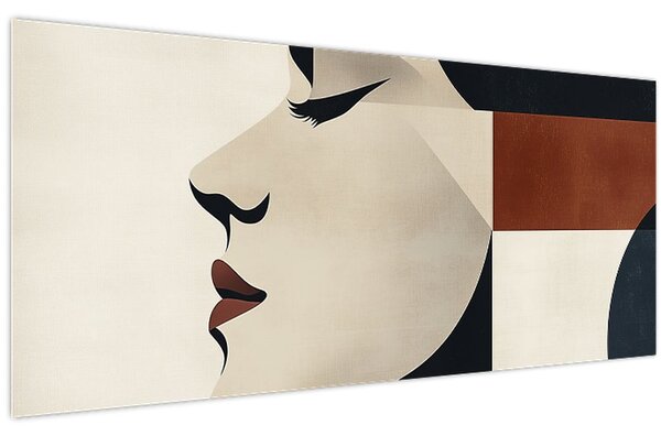 Obraz - Žena z profilu (120x50 cm)