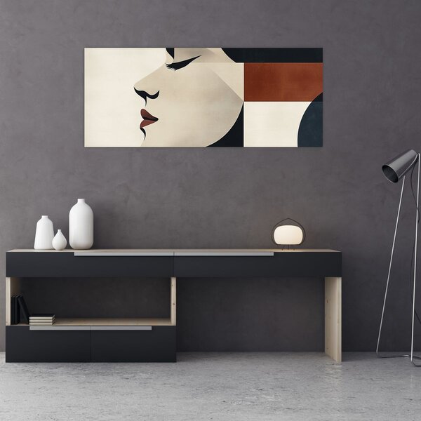 Obraz - Žena z profilu (120x50 cm)